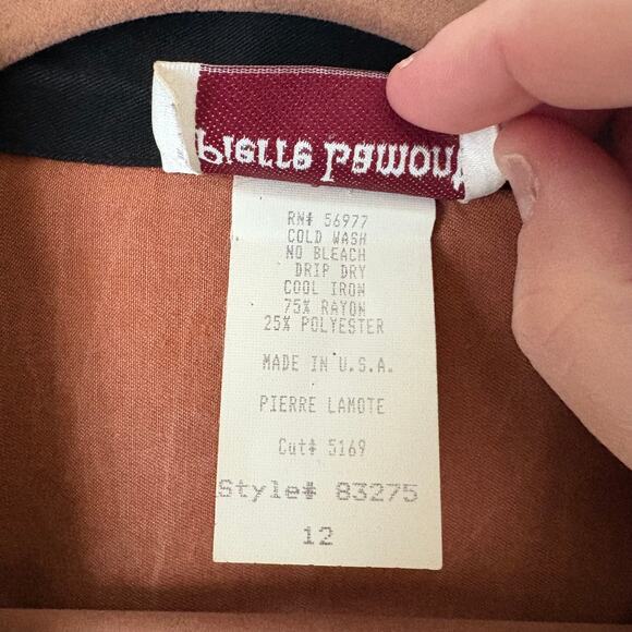 Vintage PIERRE LAMONTE Women's 12 Retro 80's Zip Jacket Western Disco Quirky - Picture 5 of 12